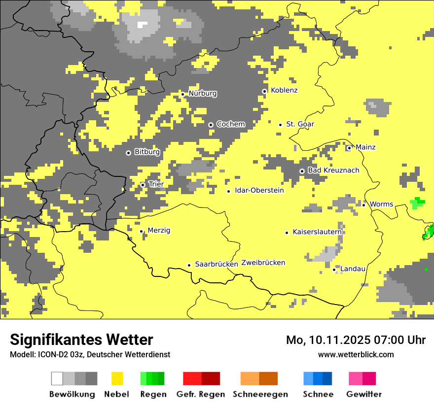 Modellkarten Signifikantes Wetter