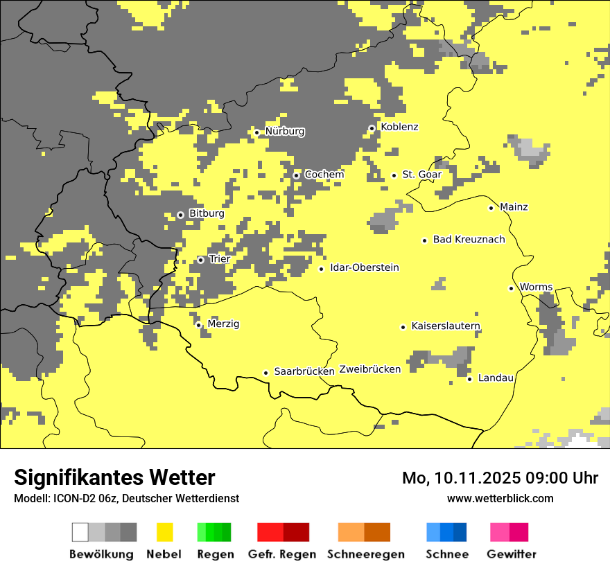 Modellkarten Signifikantes Wetter