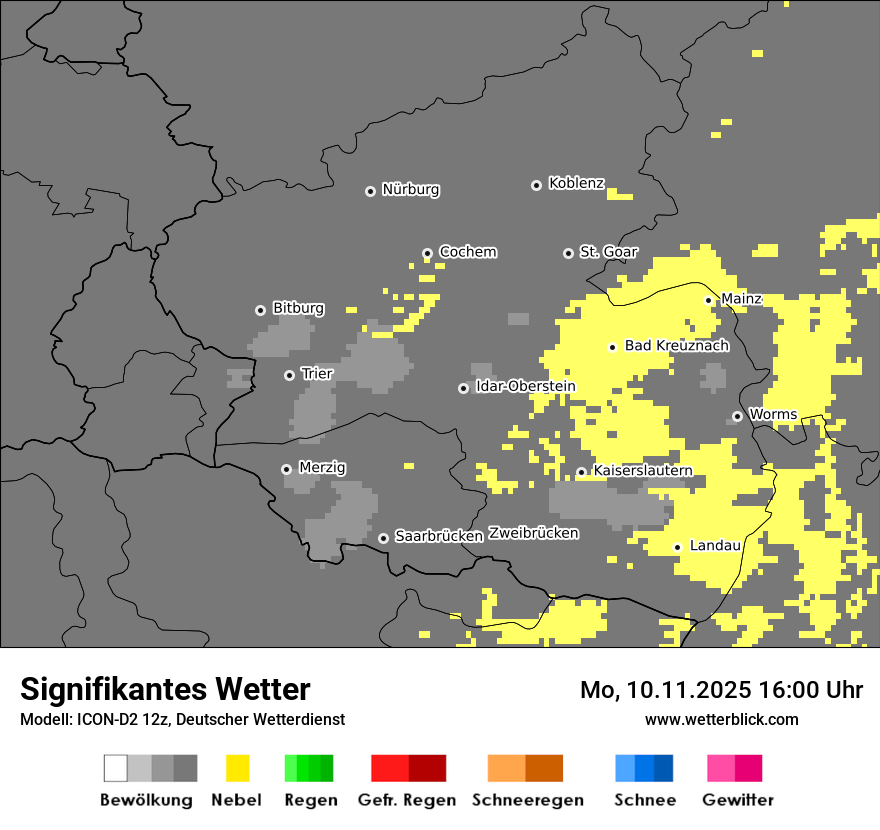 Modellkarten Signifikantes Wetter