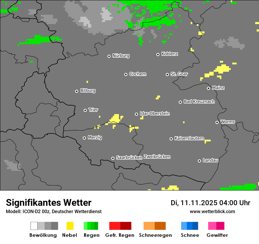 Modellkarten Signifikantes Wetter