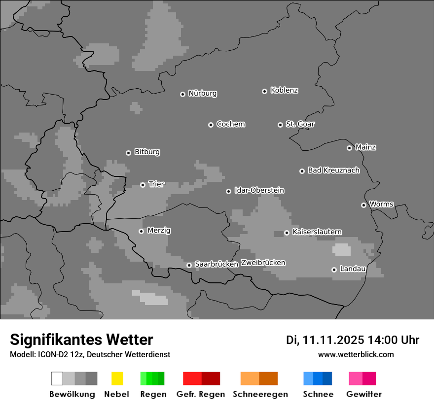 Modellkarten Signifikantes Wetter