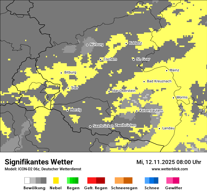 Modellkarten Signifikantes Wetter