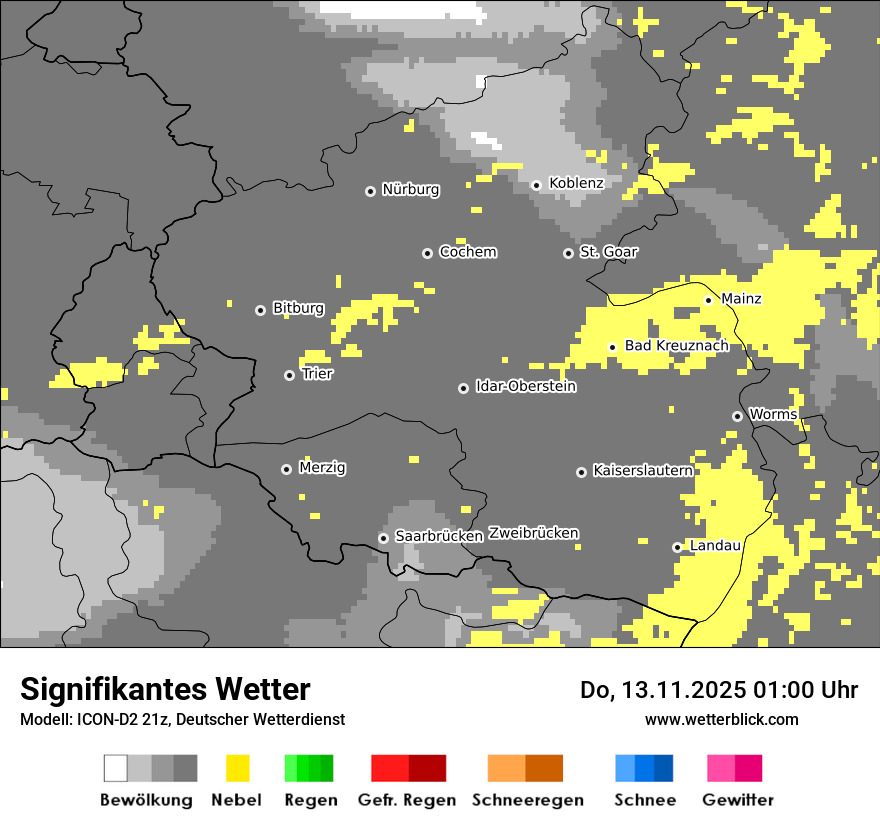 Modellkarten Signifikantes Wetter