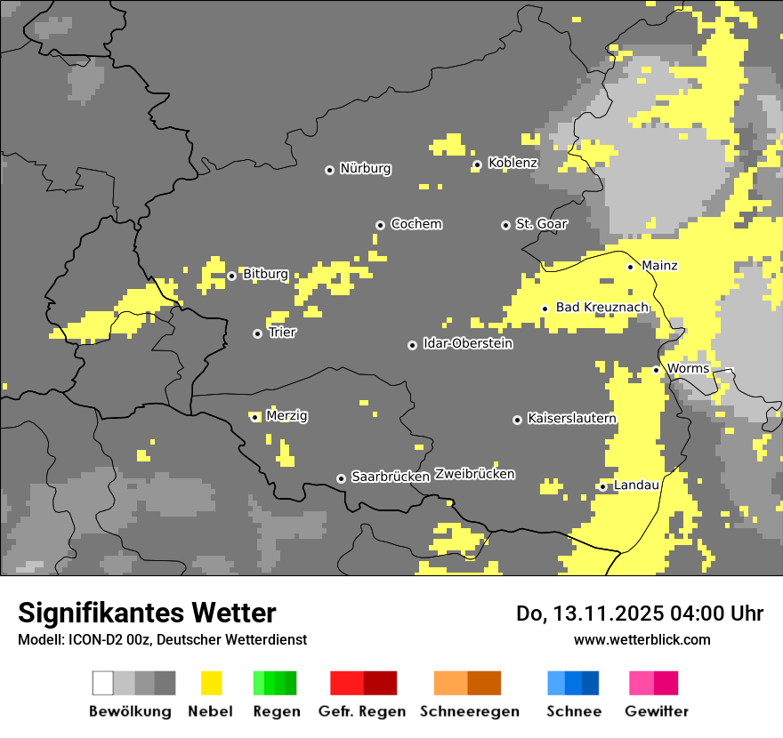 Modellkarten Signifikantes Wetter
