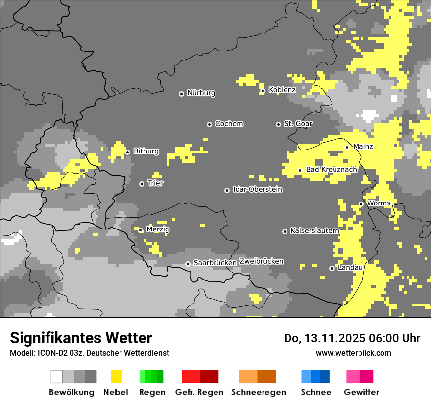 Modellkarten Signifikantes Wetter