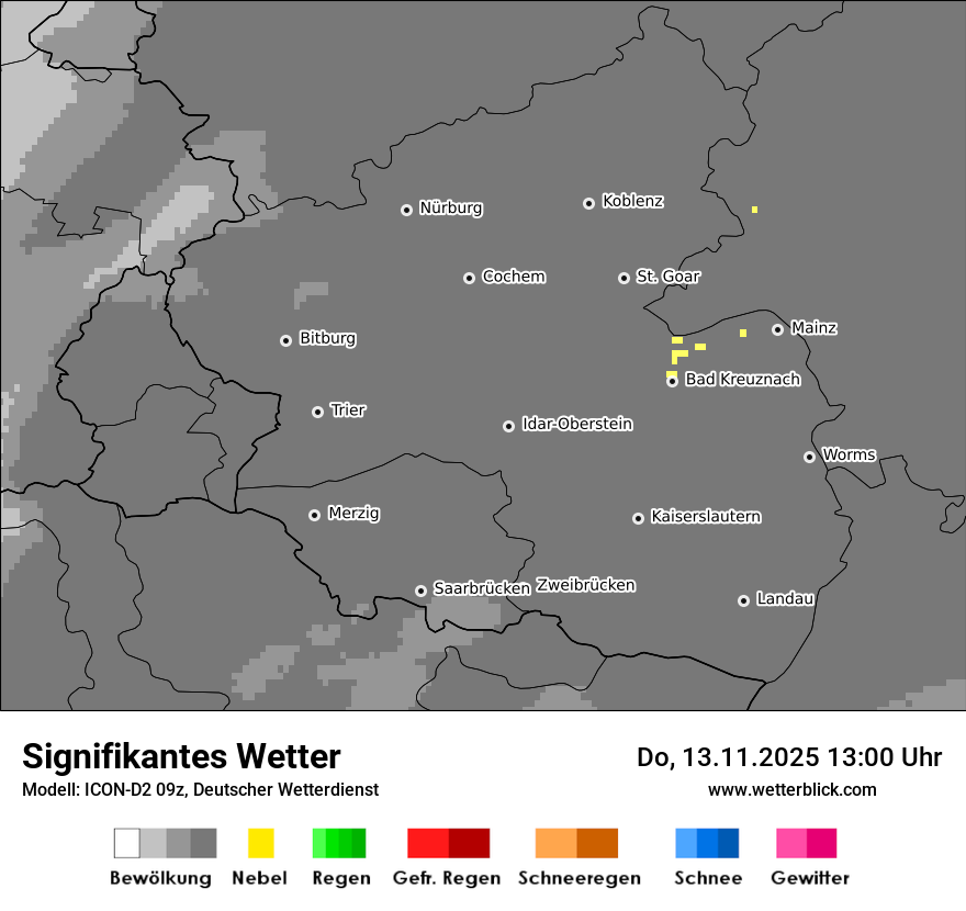 Modellkarten Signifikantes Wetter