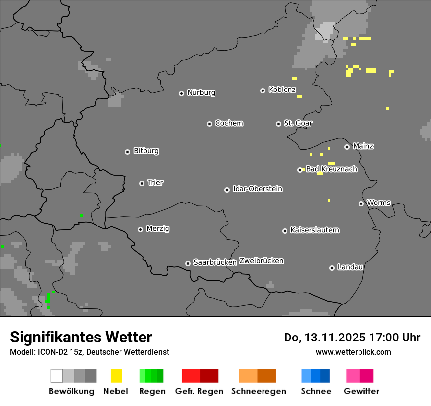 Modellkarten Signifikantes Wetter