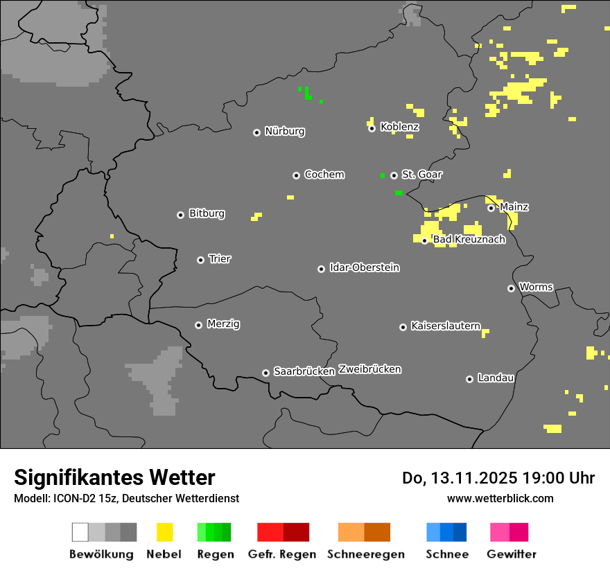 Modellkarten Signifikantes Wetter