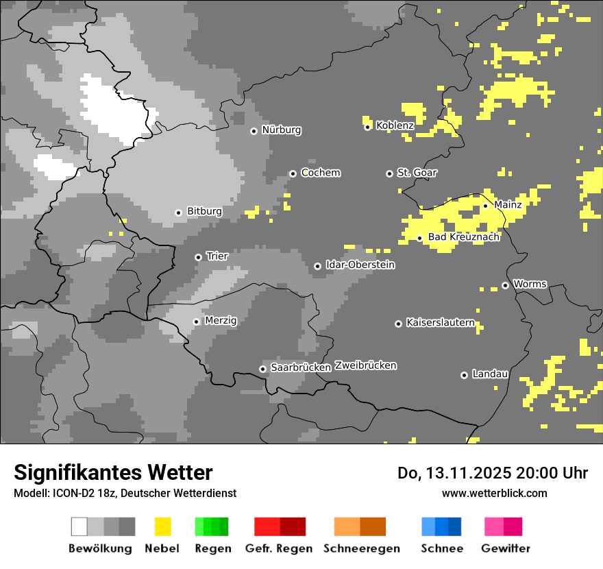 Modellkarten Signifikantes Wetter
