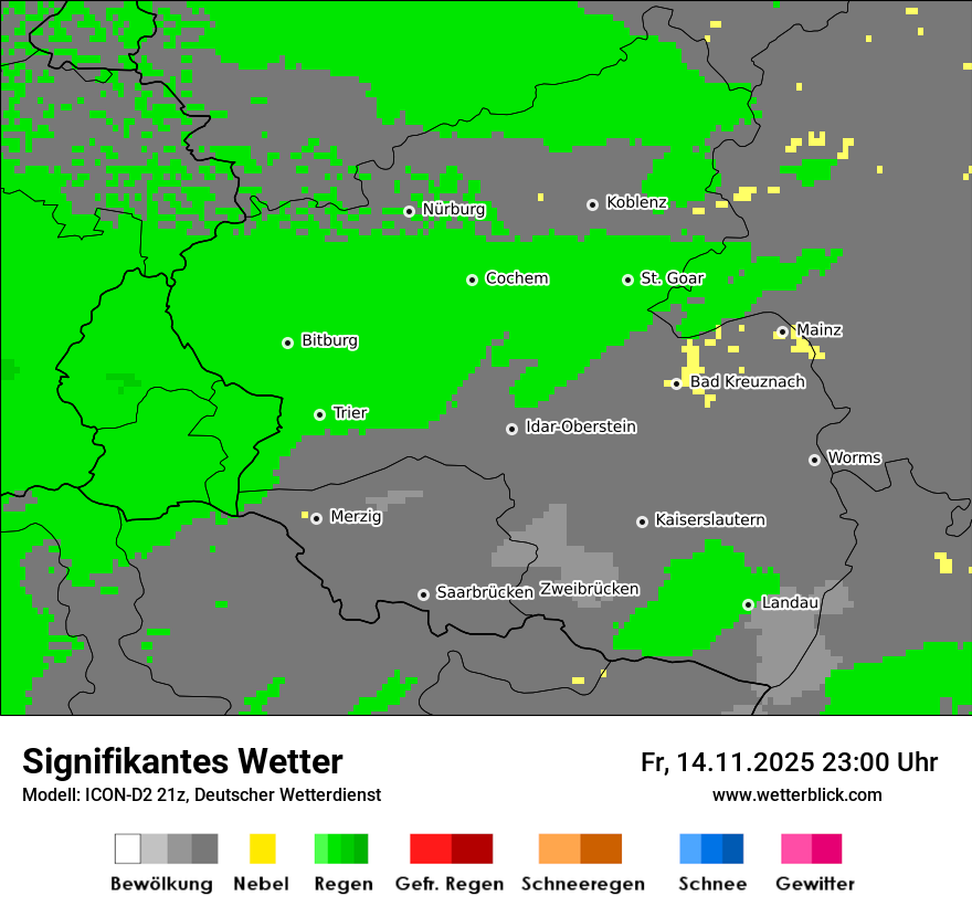 Modellkarten Signifikantes Wetter