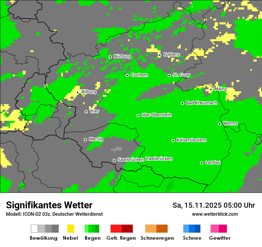 Modellkarten Signifikantes Wetter