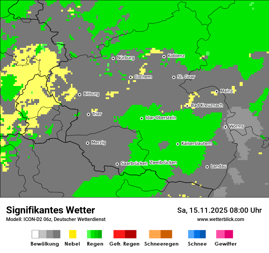 Modellkarten Signifikantes Wetter