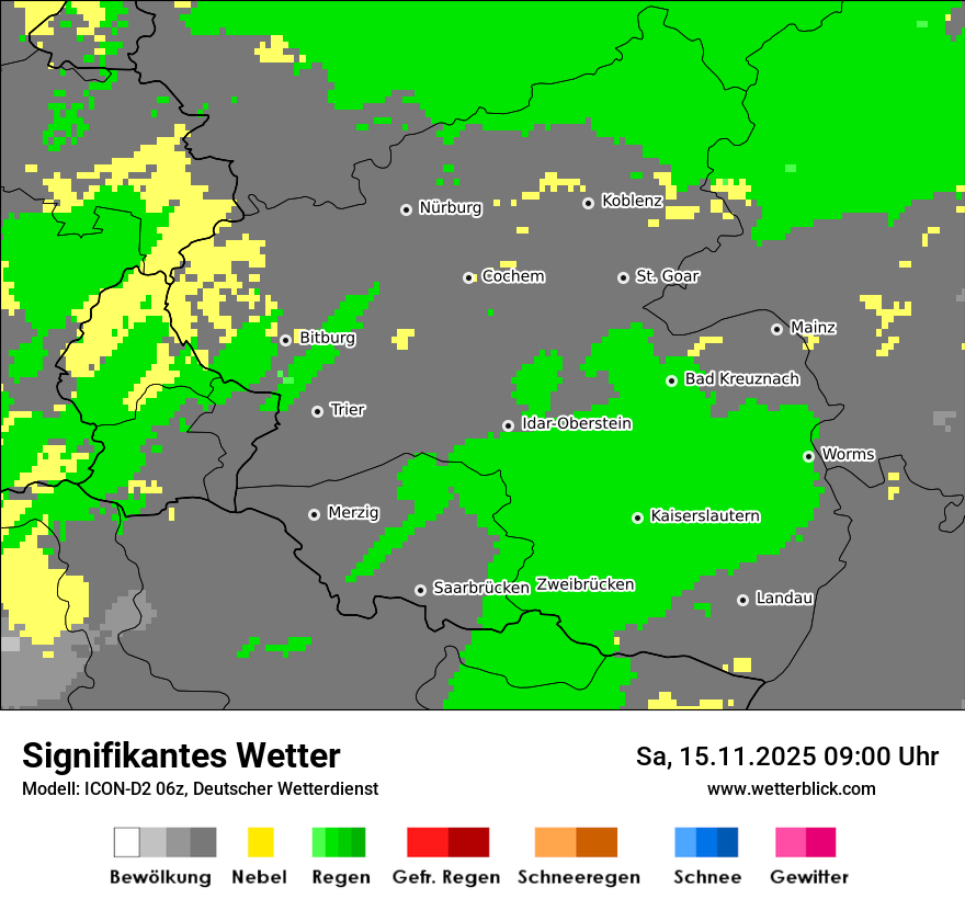 Modellkarten Signifikantes Wetter