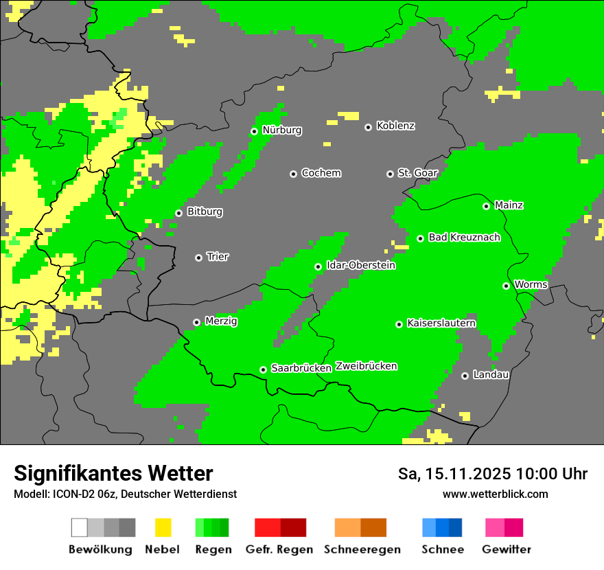 Modellkarten Signifikantes Wetter