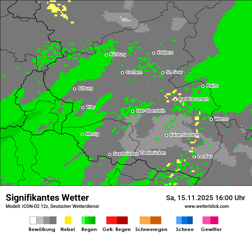 Modellkarten Signifikantes Wetter