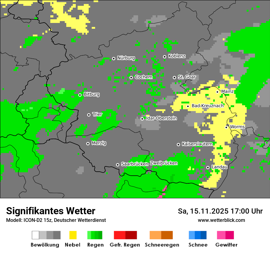 Modellkarten Signifikantes Wetter