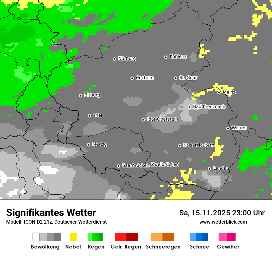 Modellkarten Signifikantes Wetter
