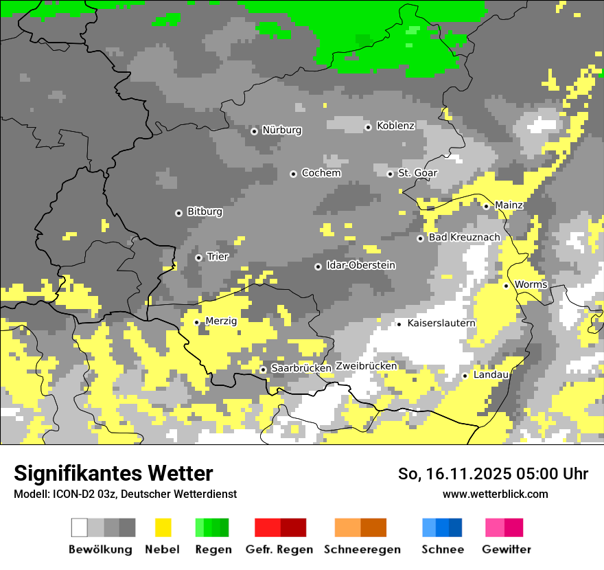Modellkarten Signifikantes Wetter