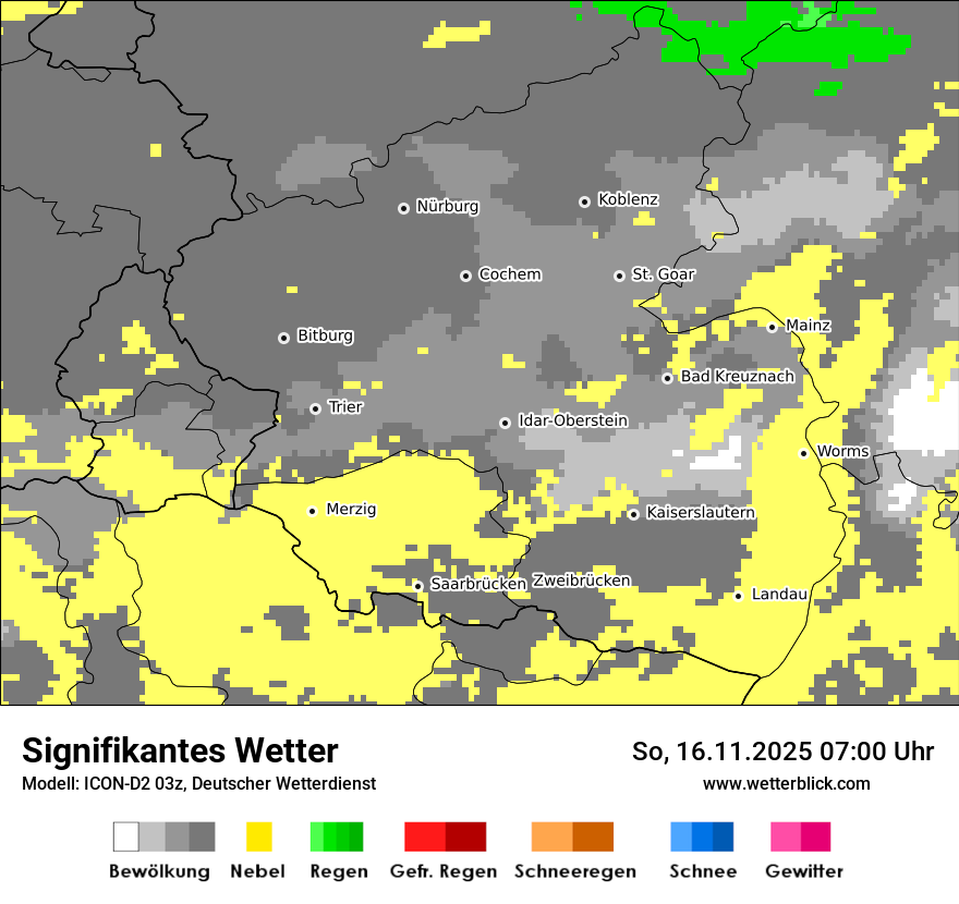 Modellkarten Signifikantes Wetter
