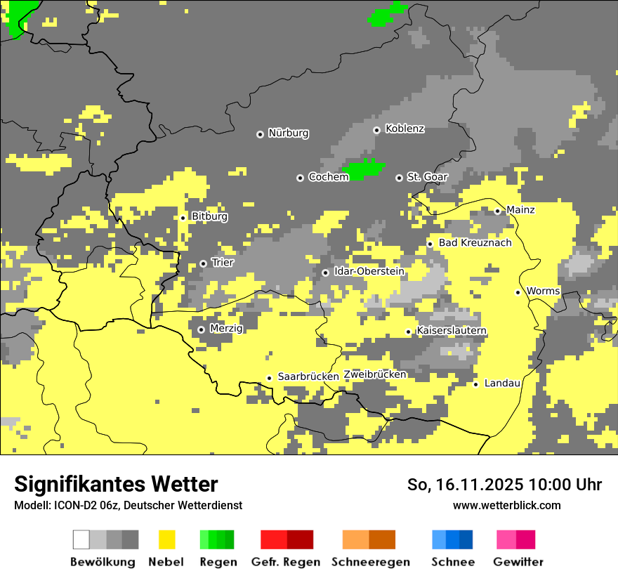 Modellkarten Signifikantes Wetter