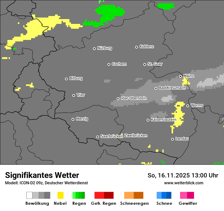 Modellkarten Signifikantes Wetter