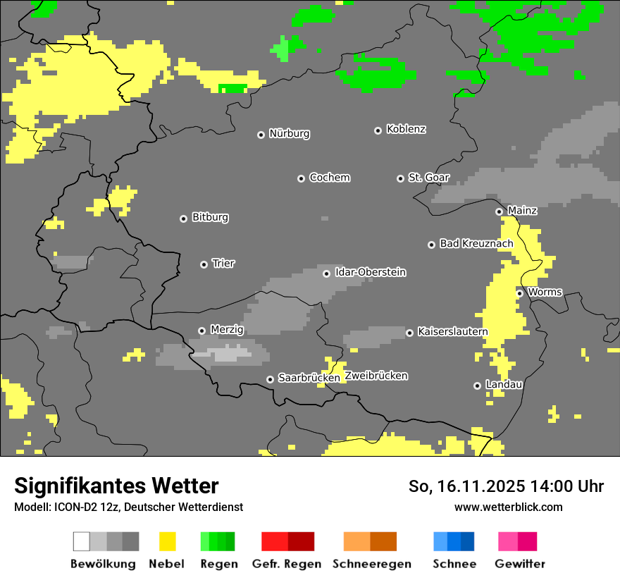 Modellkarten Signifikantes Wetter