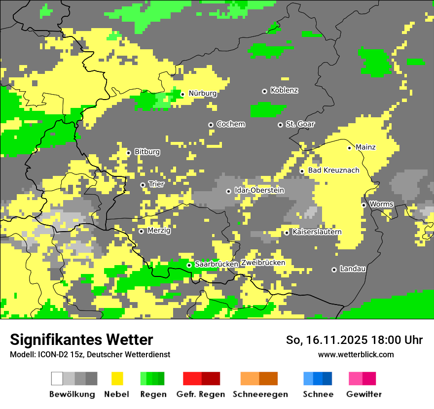 Modellkarten Signifikantes Wetter