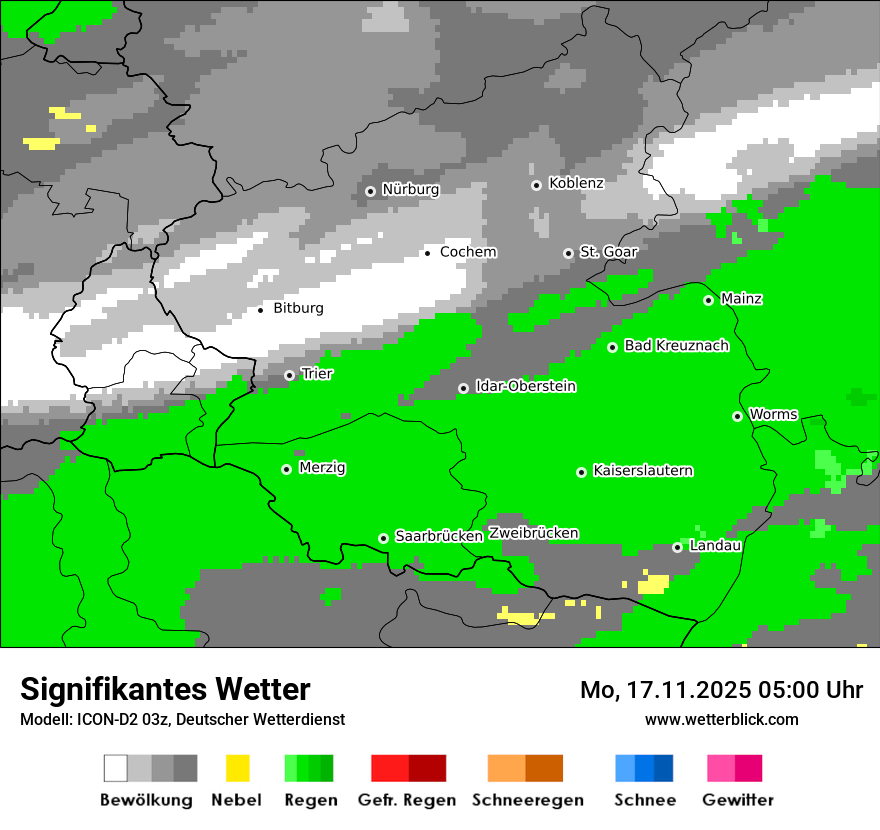 Modellkarten Signifikantes Wetter