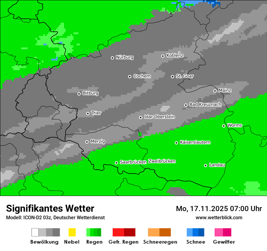 Modellkarten Signifikantes Wetter
