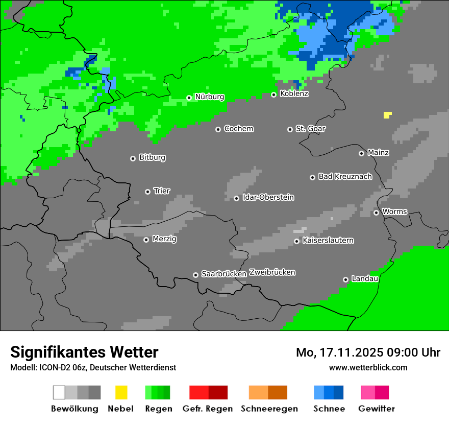 Modellkarten Signifikantes Wetter