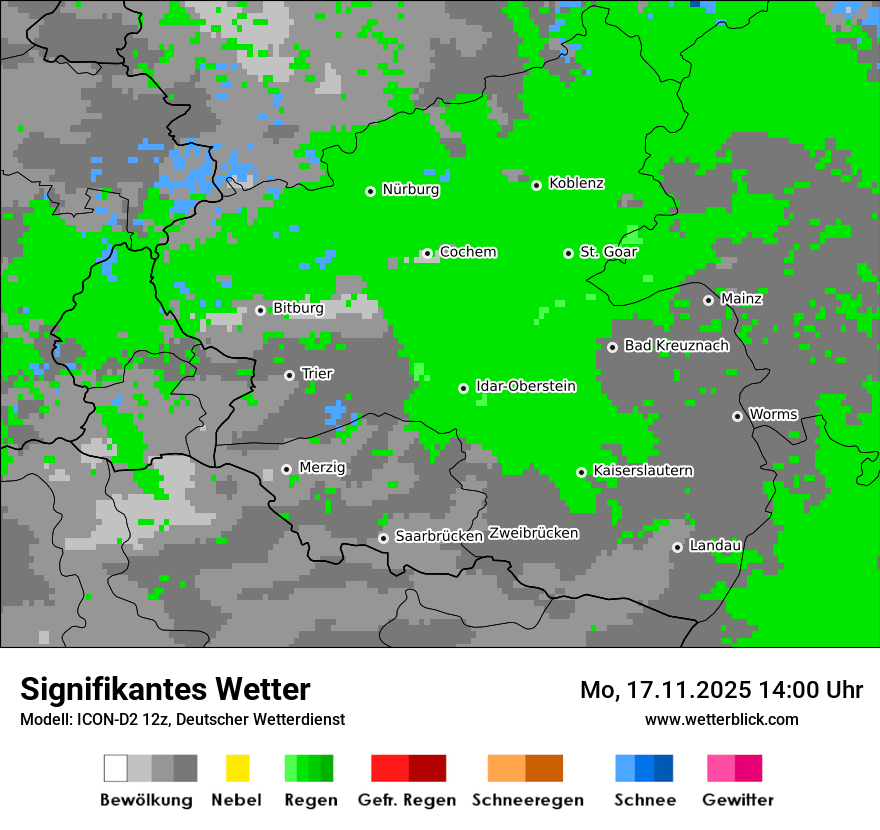 Modellkarten Signifikantes Wetter