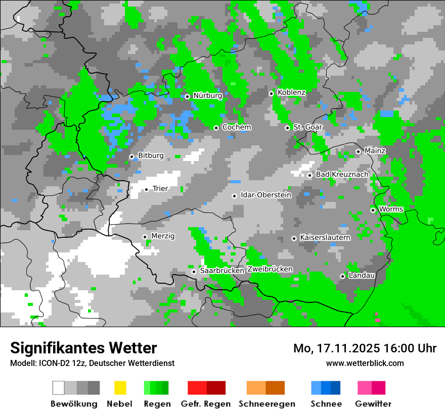 Modellkarten Signifikantes Wetter