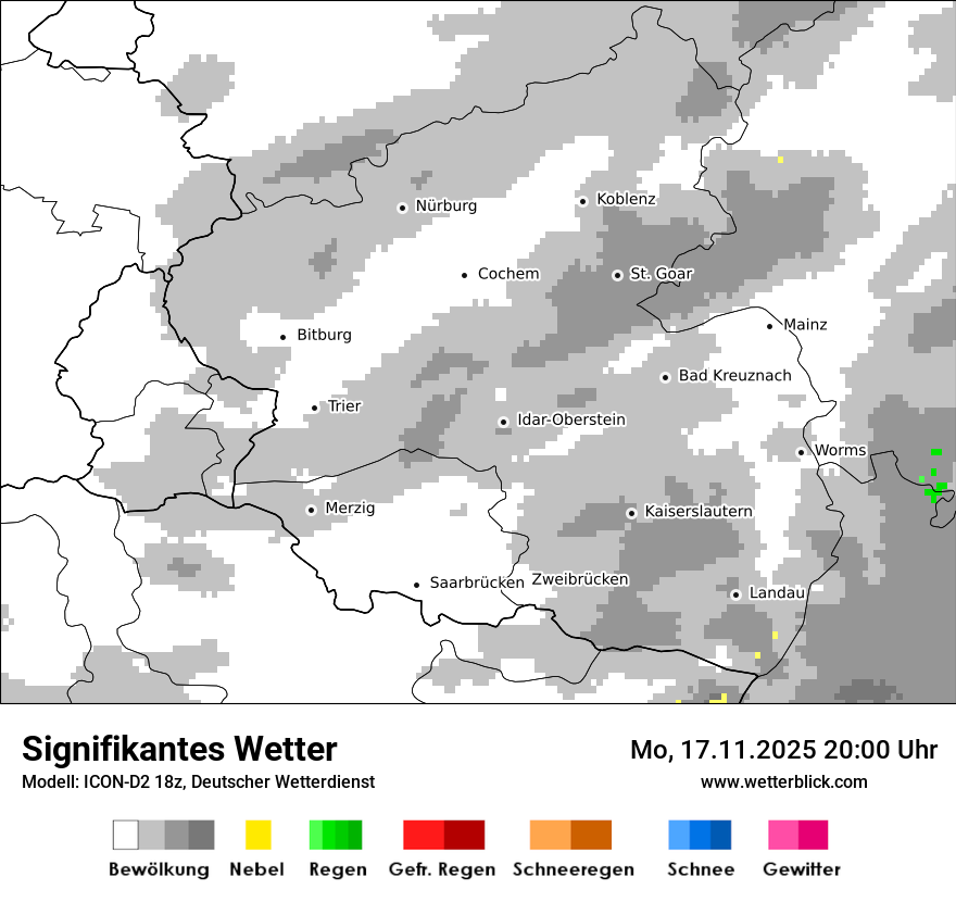 Modellkarten Signifikantes Wetter