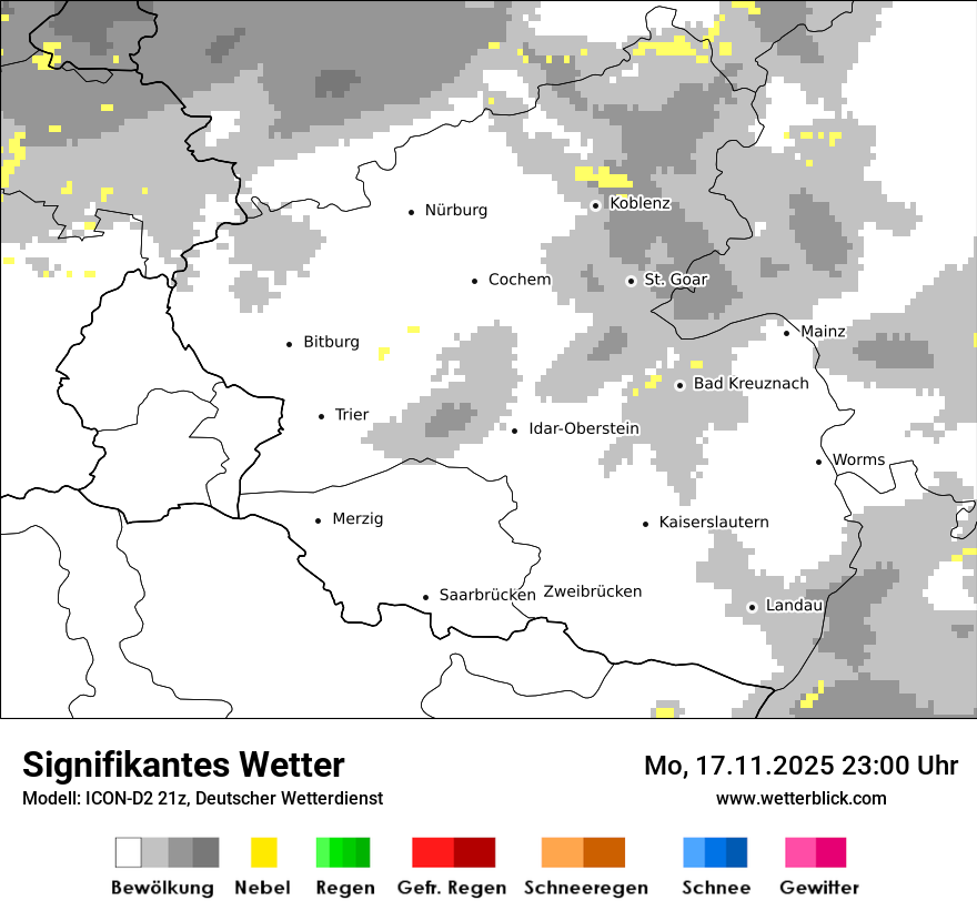 Modellkarten Signifikantes Wetter