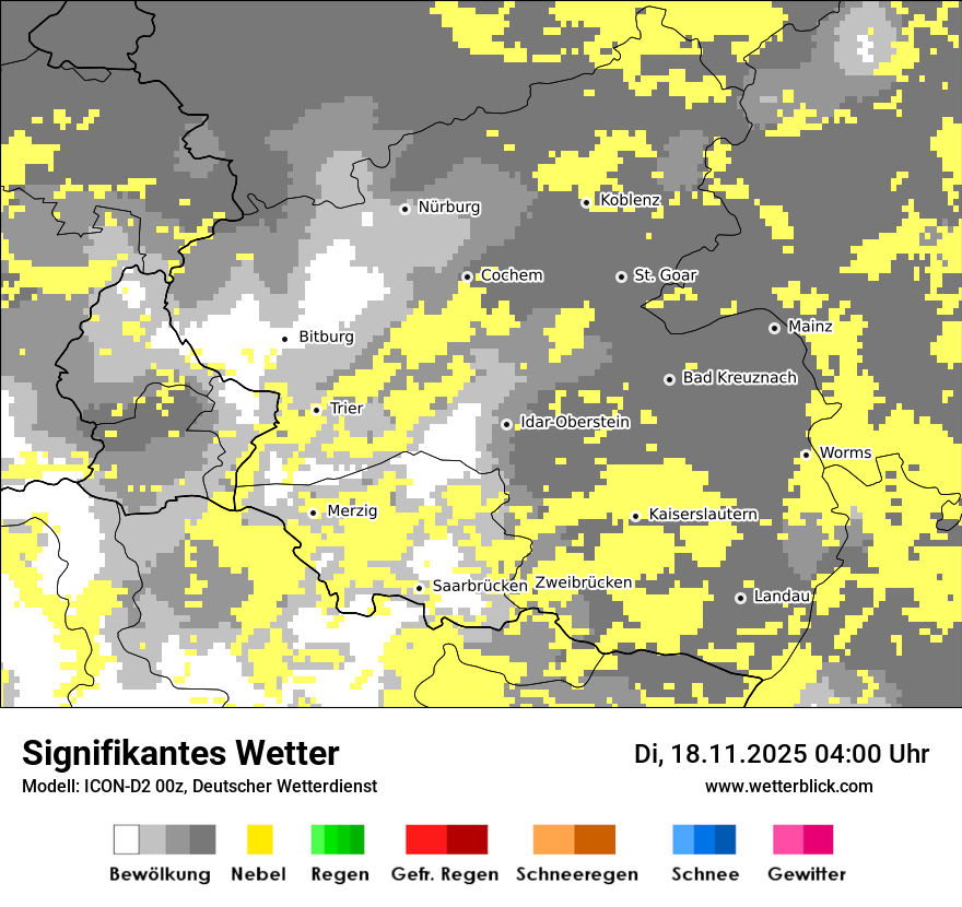 Modellkarten Signifikantes Wetter