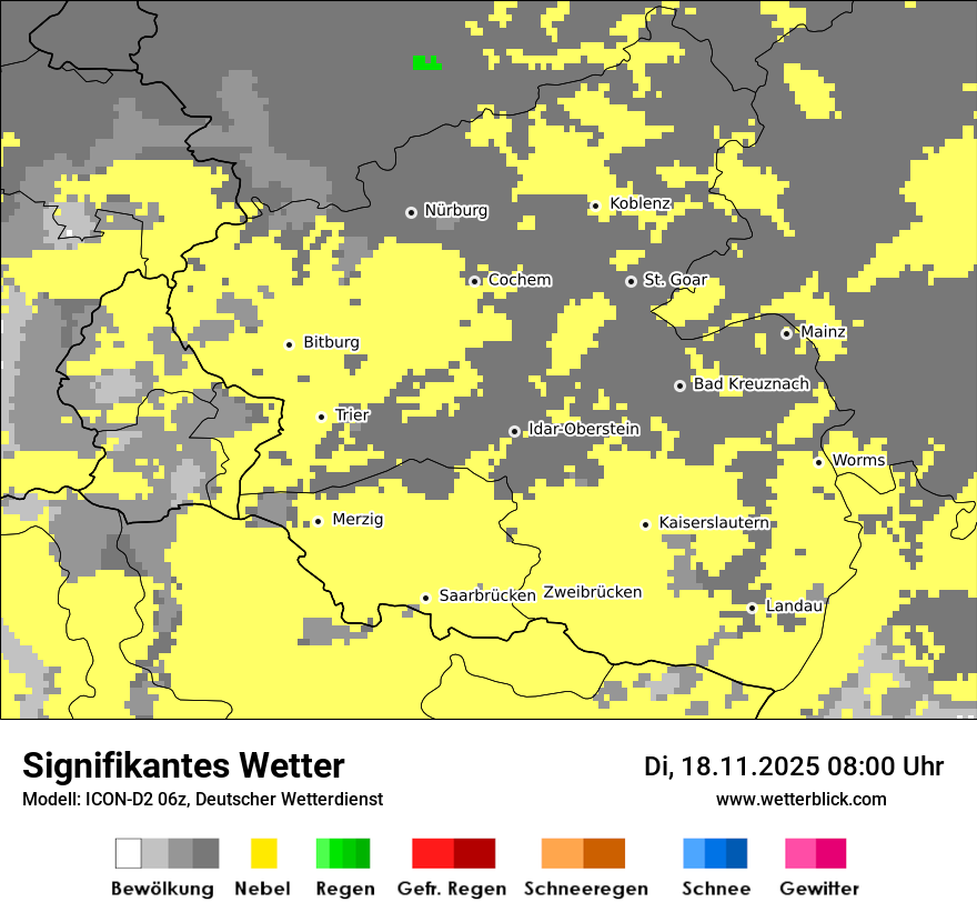 Modellkarten Signifikantes Wetter