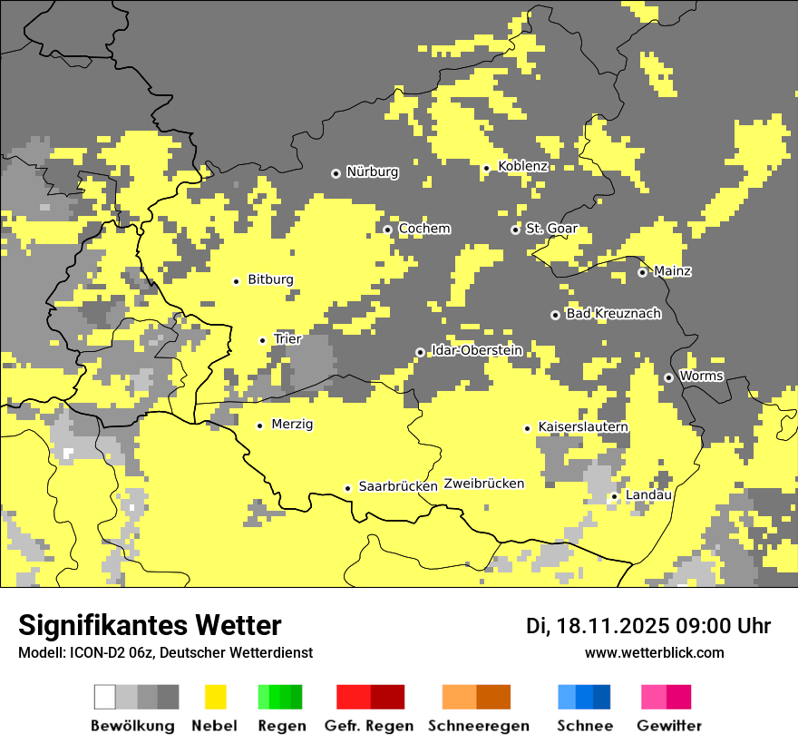 Modellkarten Signifikantes Wetter