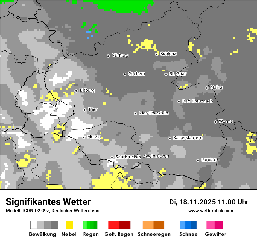 Modellkarten Signifikantes Wetter