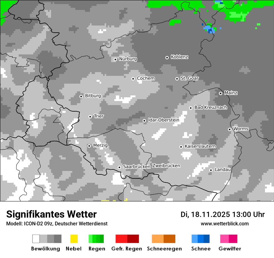 Modellkarten Signifikantes Wetter