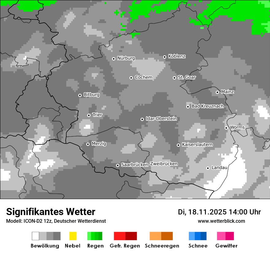 Modellkarten Signifikantes Wetter