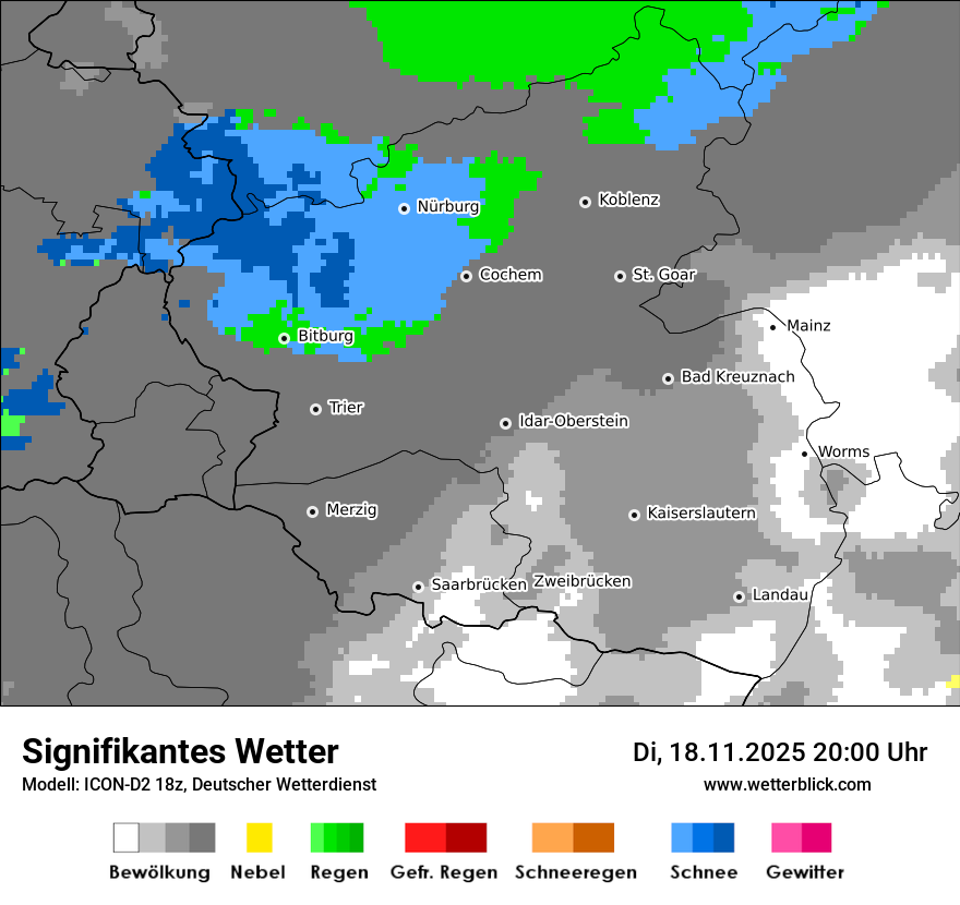 Modellkarten Signifikantes Wetter