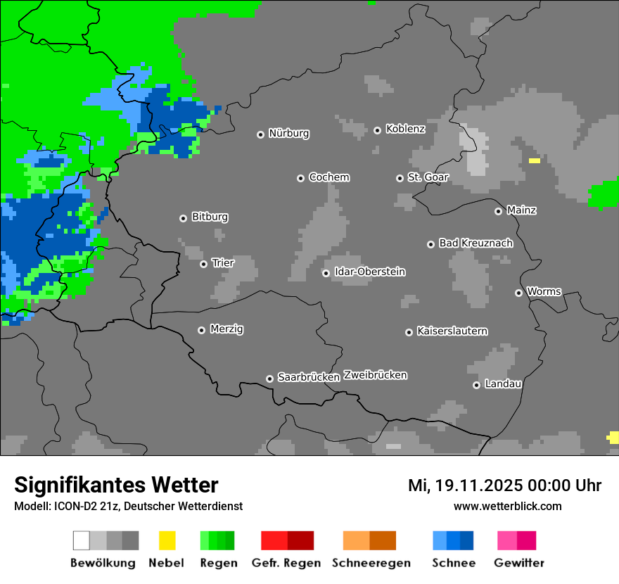 Modellkarten Signifikantes Wetter