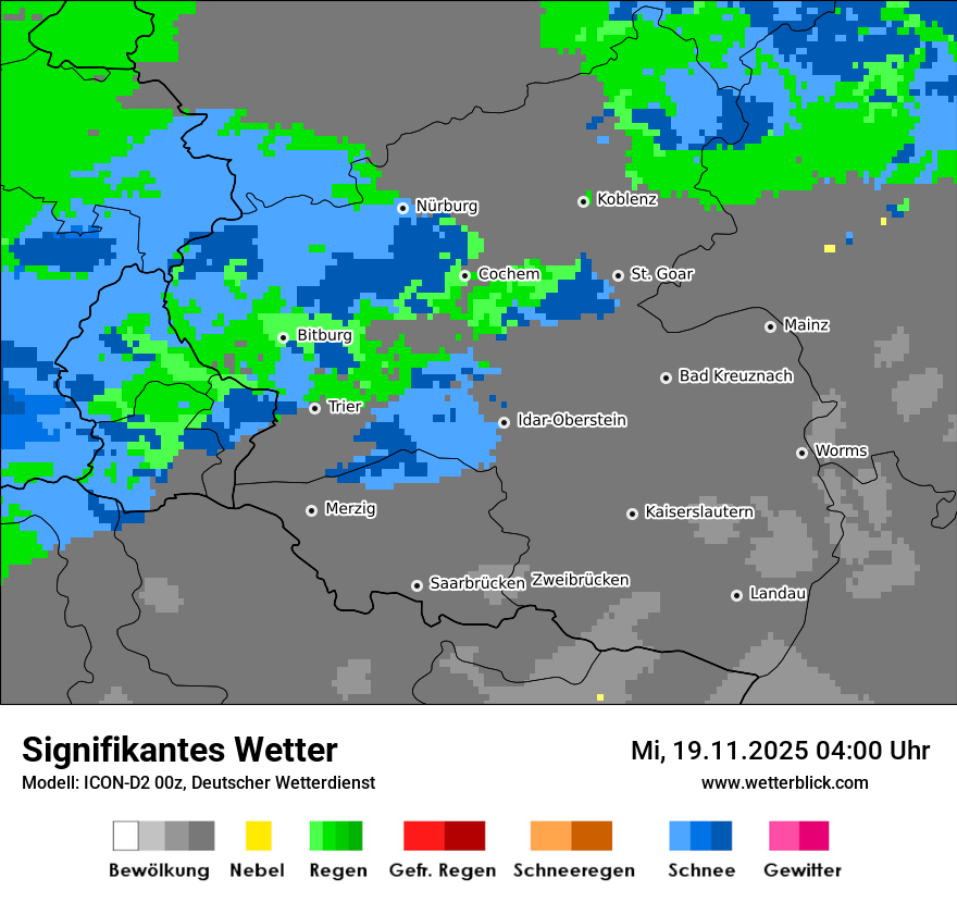 Modellkarten Signifikantes Wetter