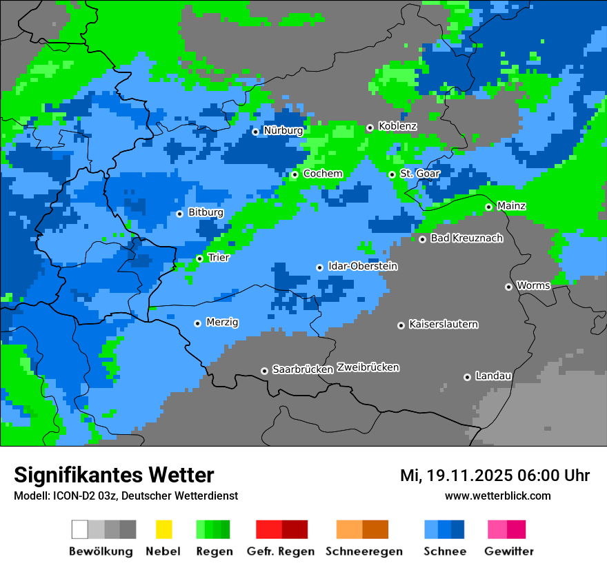 Modellkarten Signifikantes Wetter