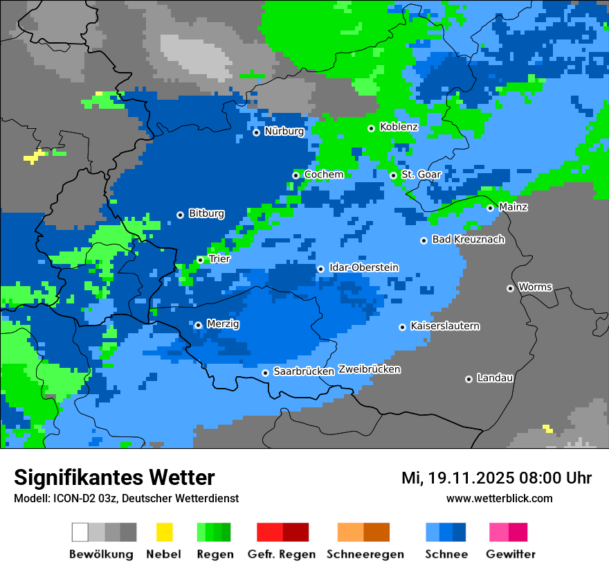 Modellkarten Signifikantes Wetter