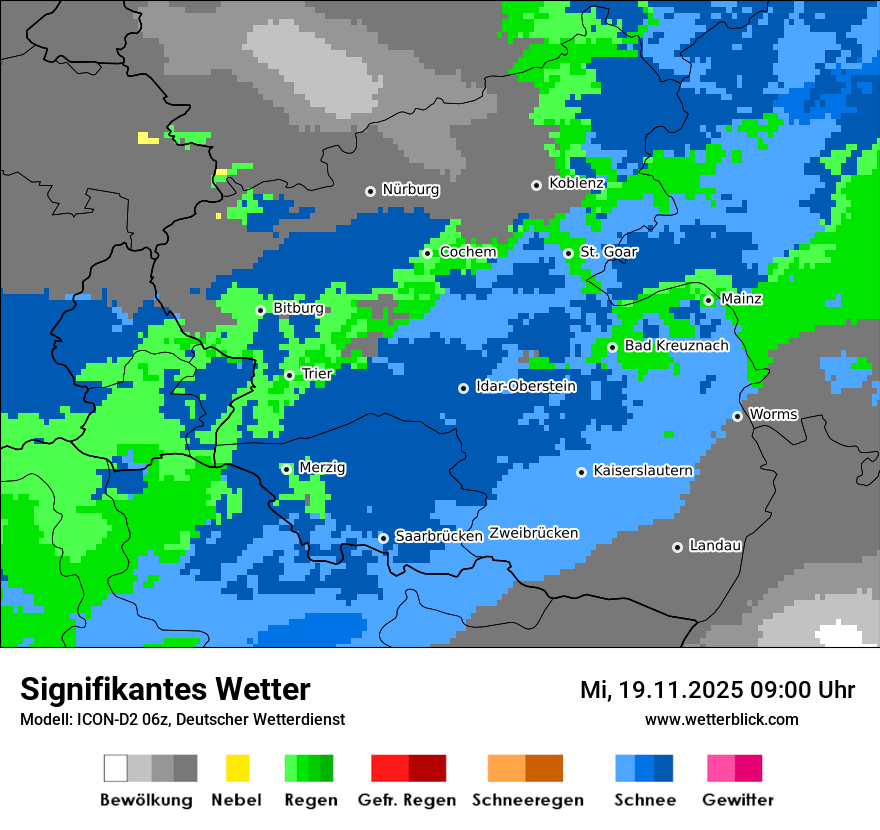 Modellkarten Signifikantes Wetter