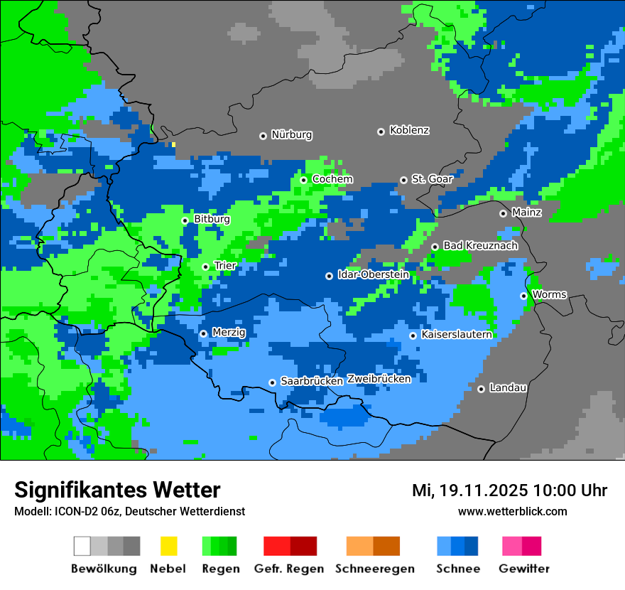 Modellkarten Signifikantes Wetter