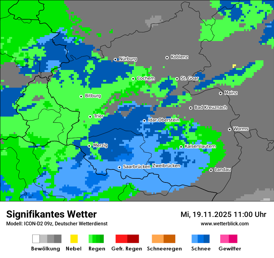 Modellkarten Signifikantes Wetter