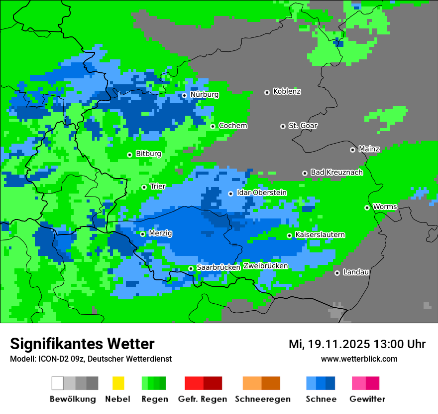 Modellkarten Signifikantes Wetter