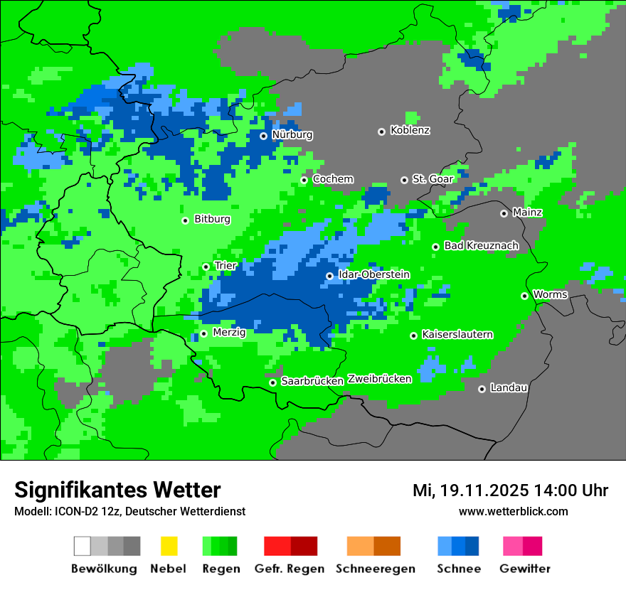 Modellkarten Signifikantes Wetter